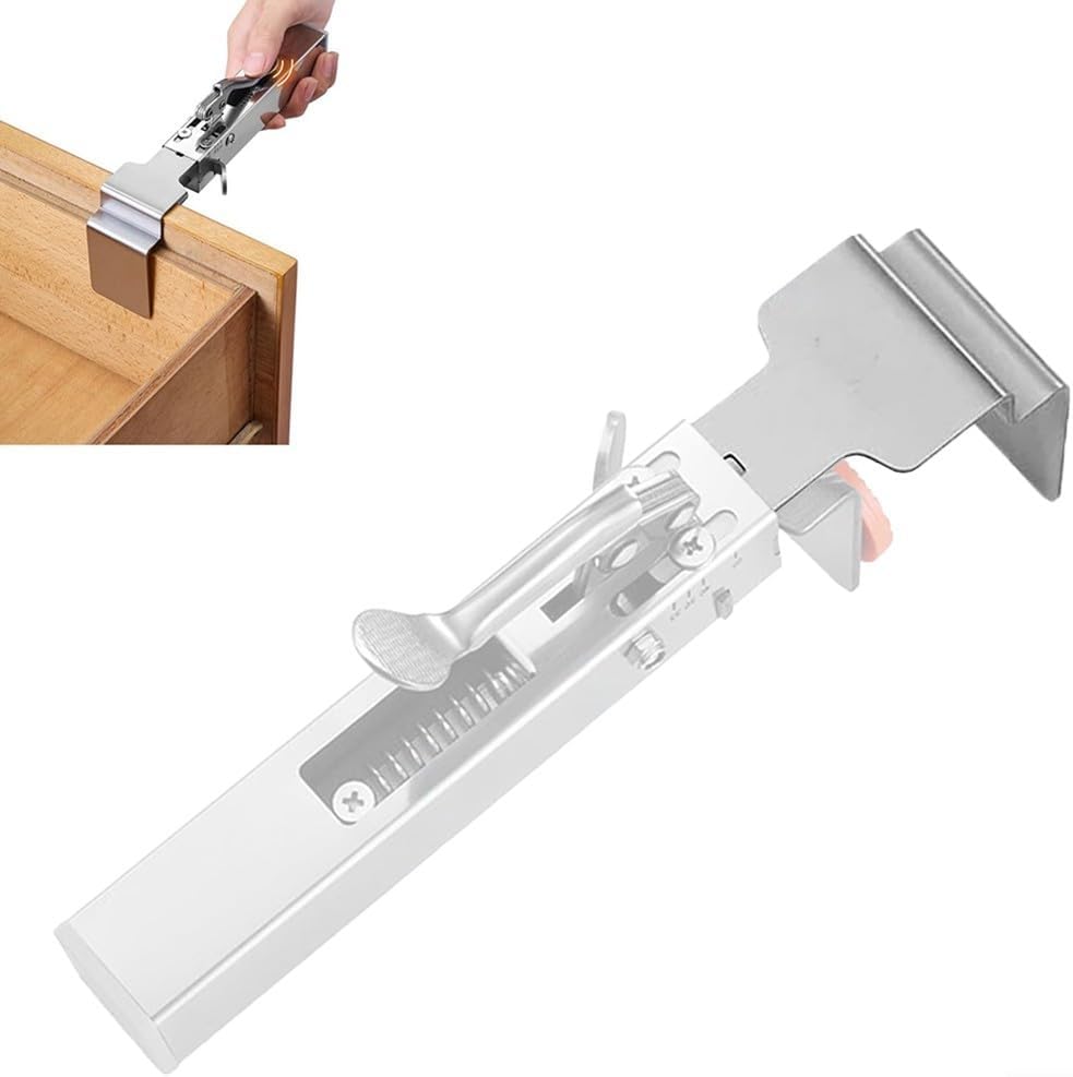 Clip De Fixation De Tiroir Réglable En Acier Inoxydable Avec Tête Robuste De 2 Mm D'épaisseur Pour Une Installation Rapide Sur Différentes épaisseurs D'armoire. Grand Nœud Argenté (pièce à Angle Droit