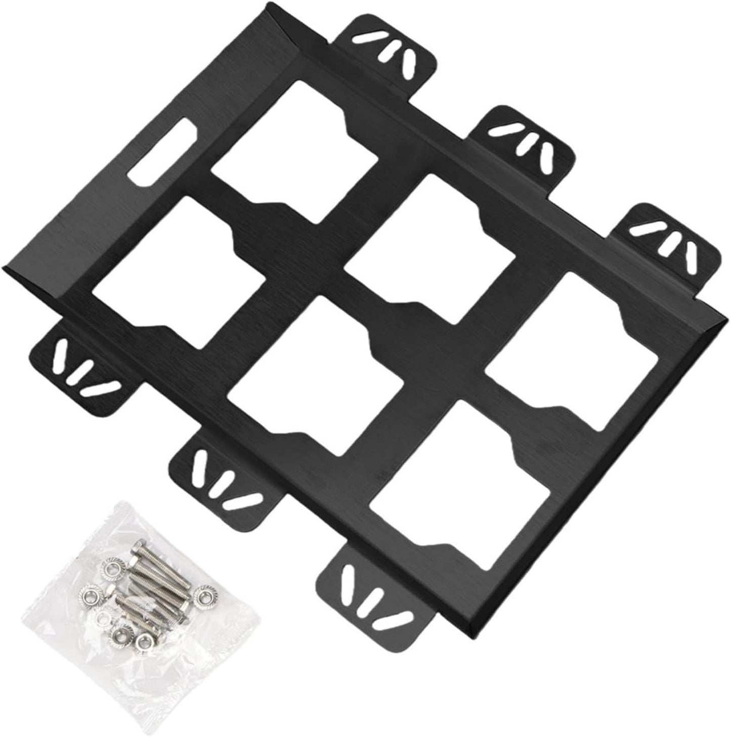 Plaque De Montage Pour Système De Rangement D'outils, Support Mural En Acier Inoxydable Avec Capacité De 22,7 Kg, Kit De Matériel Rouge, Noir, Argent Pour Camion, Van, Atelier (argent)