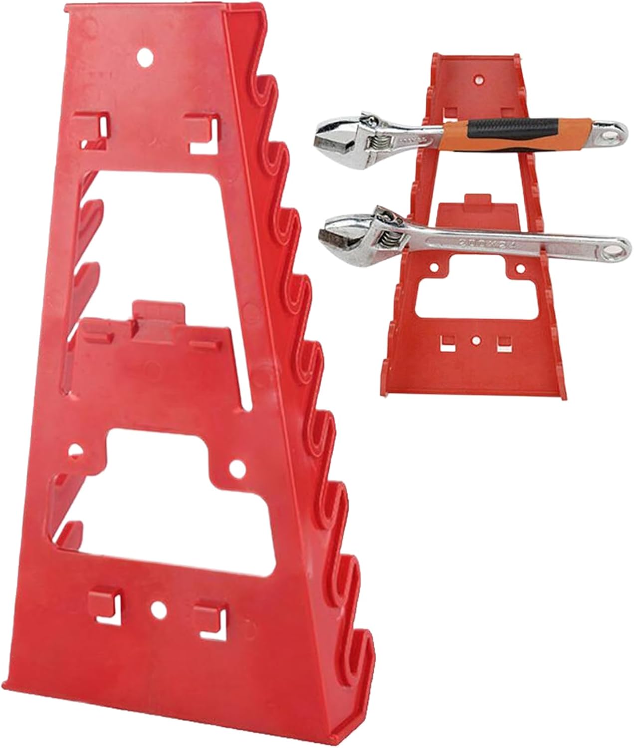 GENERIC Support De Rangement Pour Clés à Outils, Organiseur De Tournevis, Support Mural Robuste, Utilisation En Atelier De Réparation De Garage, 22 X 12 Cm, Noir, Rouge, 1 Pièce