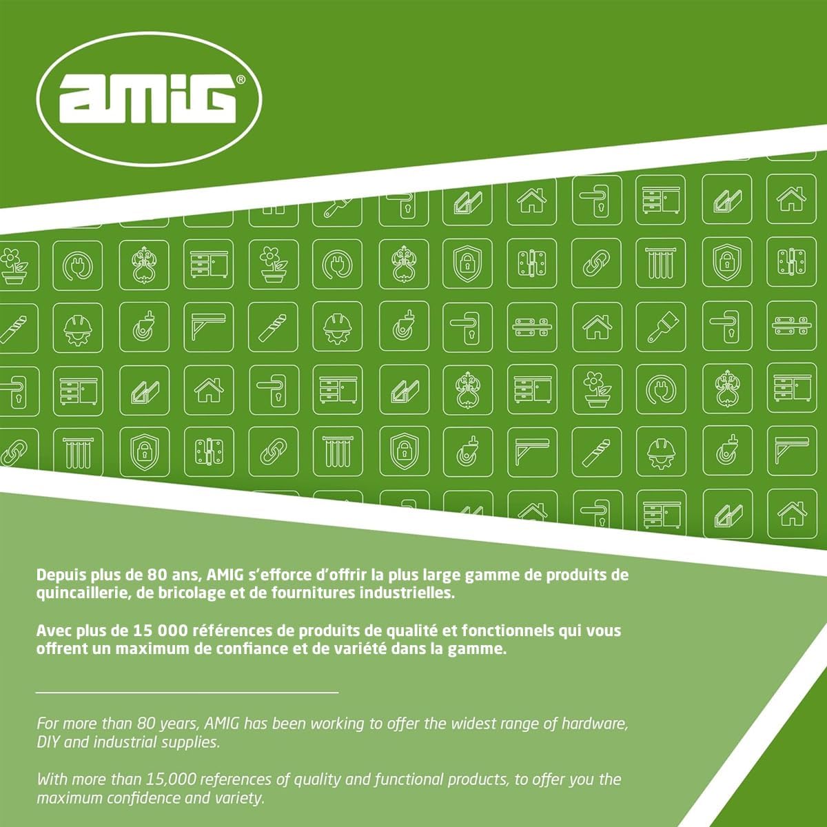 Amig - Crochet Pour Accrocher Outils - Support à Montage Mural - Acier Galvanisé - Revêtement En Caoutchouc Antidérapant - Capacité De Charge 15kg - Idéal Pour Vélos Et Outils De Jardin