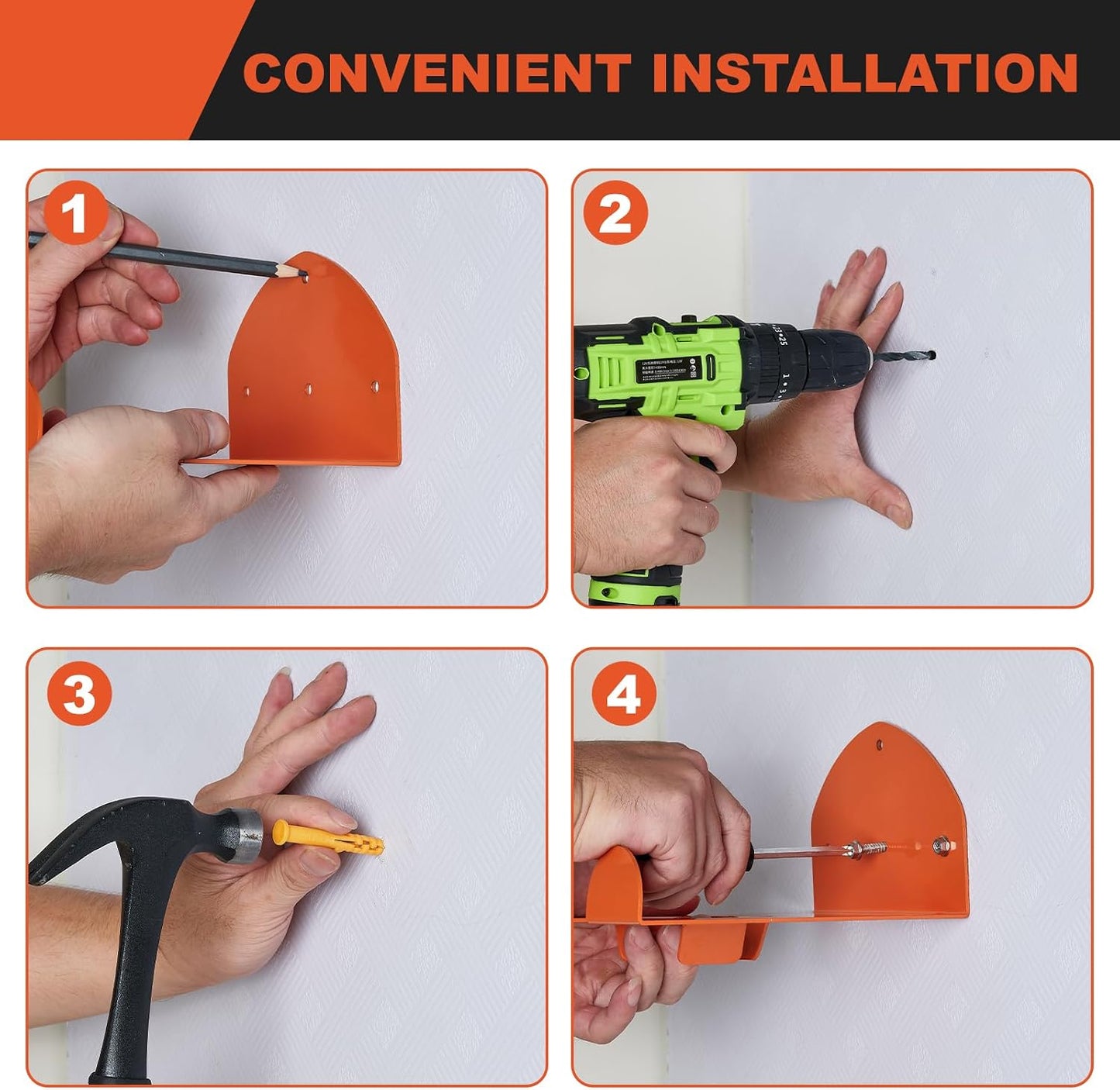 Porte-outils De Garage Et De Jardin – Support Mural Robuste De 17,8 Cm Pour Désherbeur, Support Pour Débroussailleuse/taille-haie/souffleur De Feuilles/tronçonneuse, 1 Paquet – Solution D'organisation