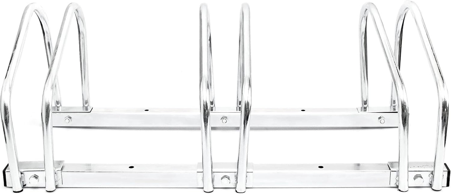 Relaxdays Râtelier Pour 3 Vélos Argent