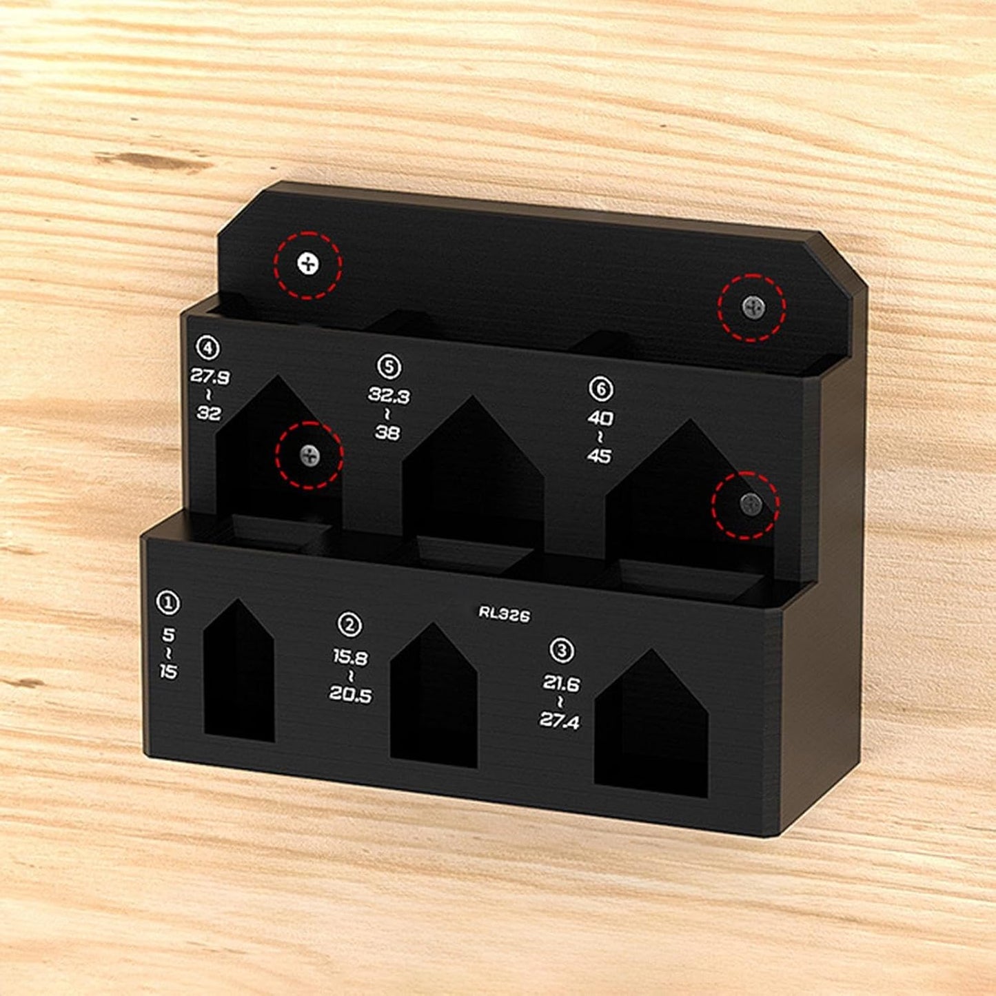 Générique Râtelier De Rangement Pour Outils - Porte-objets Mural à 6 Compartiments - Range-outils à Fixation Par Serrage | Pour Garage, Atelier, Remise, Établi, Panneau Perforé