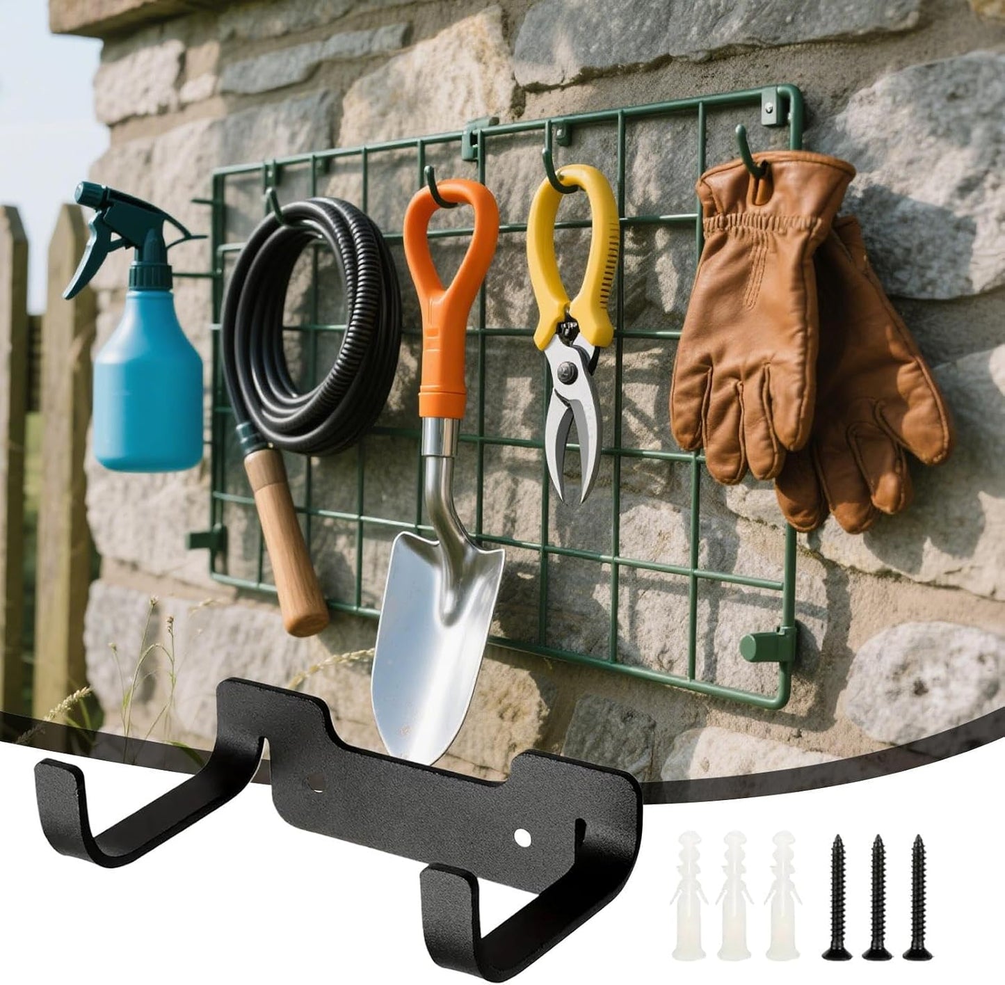 Generisch Crochet De Garage Stable - Support Pour Tronçonneuse Pour Jardin - Crochet Peu Encombrant Pour Mur, Buanderie, Garage, Atelier, Cuisine, Cave, Jardin, Abri De Jardin
