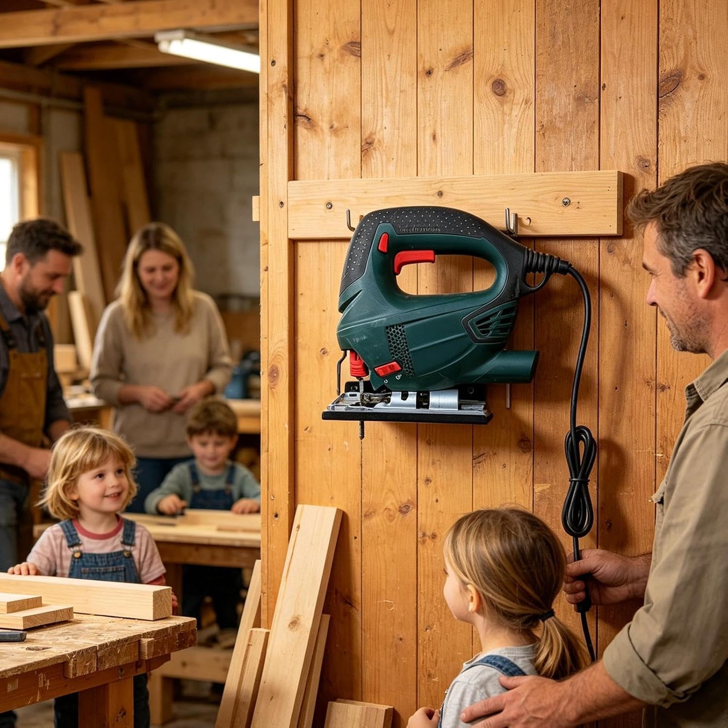 Generisch Support De Scie Pour Fixation Murale Et Rangement - Support Universel Peu Encombrant - Pour Jardin, Garage, Atelier, Magasin Et Maison