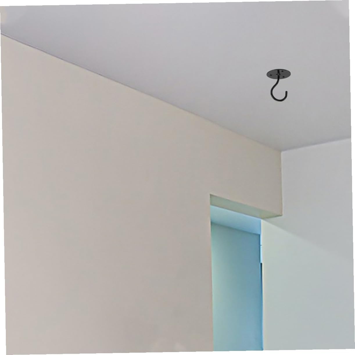  Cabilock Crochets De Plafond En Fer Noir Fixation Multiple Sans Soudure 4pcs Pour Plantes Suspendues Et Vêtements, Pour Mur Et Terrasse
