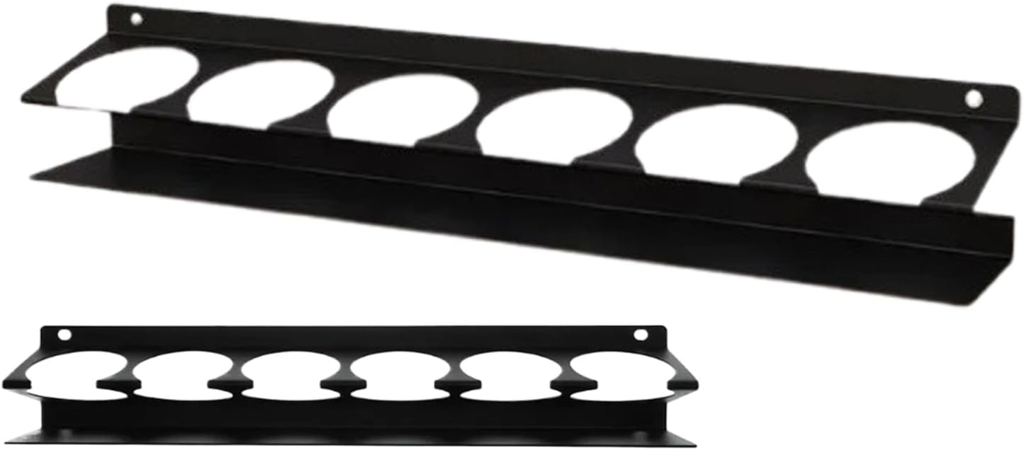 GENERIC Porte-bouteilles – Support Mural Pour Garage, Rangement De Garage, Construction En Acier à Six Emplacements, Rangement De Bombes Aérosoles, Accessoires D'outils Automobiles, Finition En Métal Noir
