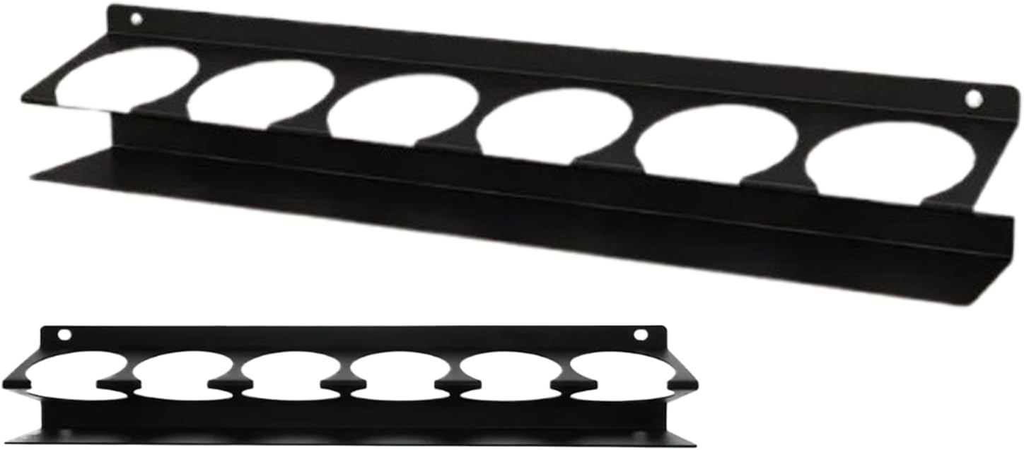 GENERIC Porte-bouteilles – Support Mural Pour Garage, Rangement De Garage, Construction En Acier à Six Emplacements, Rangement De Bombes Aérosoles, Accessoires D'outils Automobiles, Finition En Métal Noir