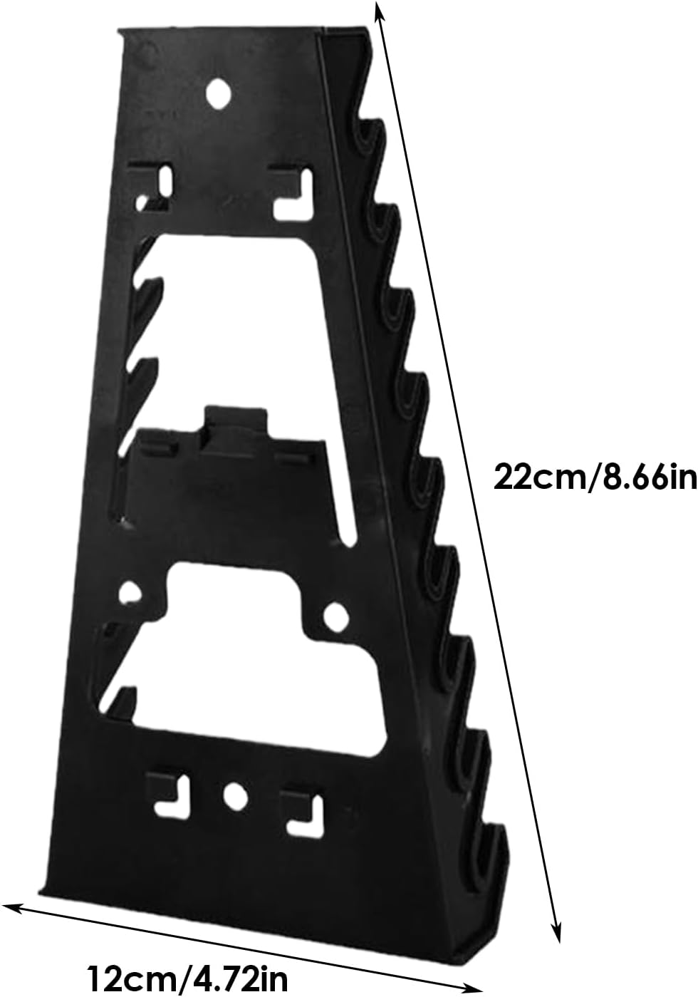 GENERIC Support De Rangement Pour Clés à Outils, Organiseur De Tournevis, Support Mural Robuste, Utilisation En Atelier De Réparation De Garage, 22 X 12 Cm, Noir, Rouge, 1 Pièce