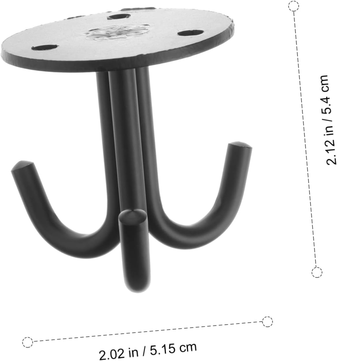  Ciieeo Crochet Support Mural Robuste Et Facile à Installer En Acier Inoxydable 2pcs Noir Suspendre Pour Rangement Plafond Et Décoration D'espace