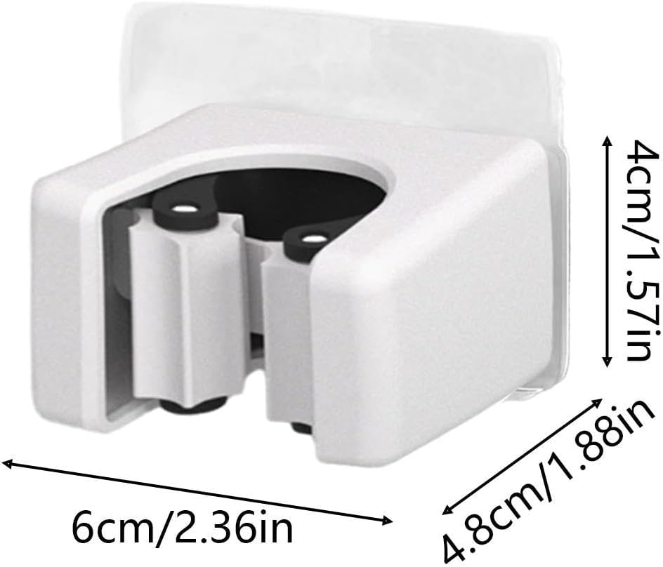 GENERIC Lot De 2 Supports Muraux Adhésifs Pour Balai Et Balais - Pour Cuisine, Salle De Bain, Garage, Buanderie