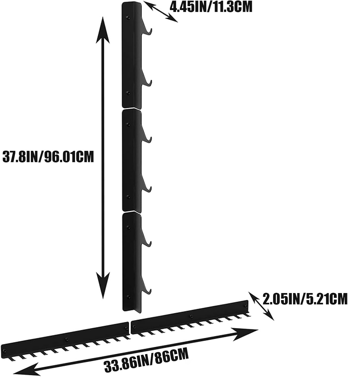  Support Mural Pour équipements De Fitness - Pour Barres De Câble Et Bbells - Organiseur En Acier Inoxydable Robuste Pour La Maison, La Salle De Sport, Le Garage Et Le Studio - Caractéristiques : Lot