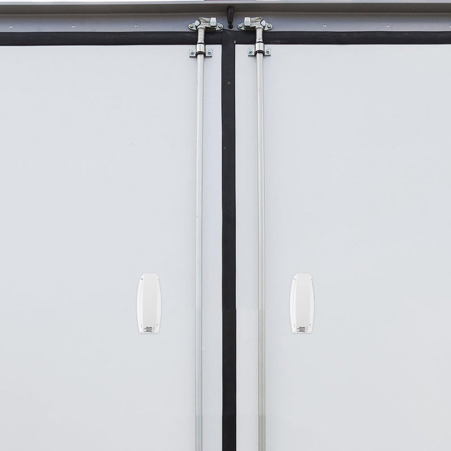  STOBAZA Loquet De Porte De Remorque Blanc En ABS, Crochet De Trappe De VR Pliable Et Caché, 2 Pièces, Crochet Pour Porte Latérale De Caravane Et Remorque