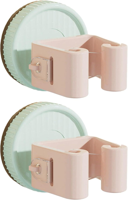  Lot De 2 Supports De Balai à Ventouse Pour économiser De L'espace - Multi-usage - Fixation Murale - Pour Salle De Bain Et Cuisine