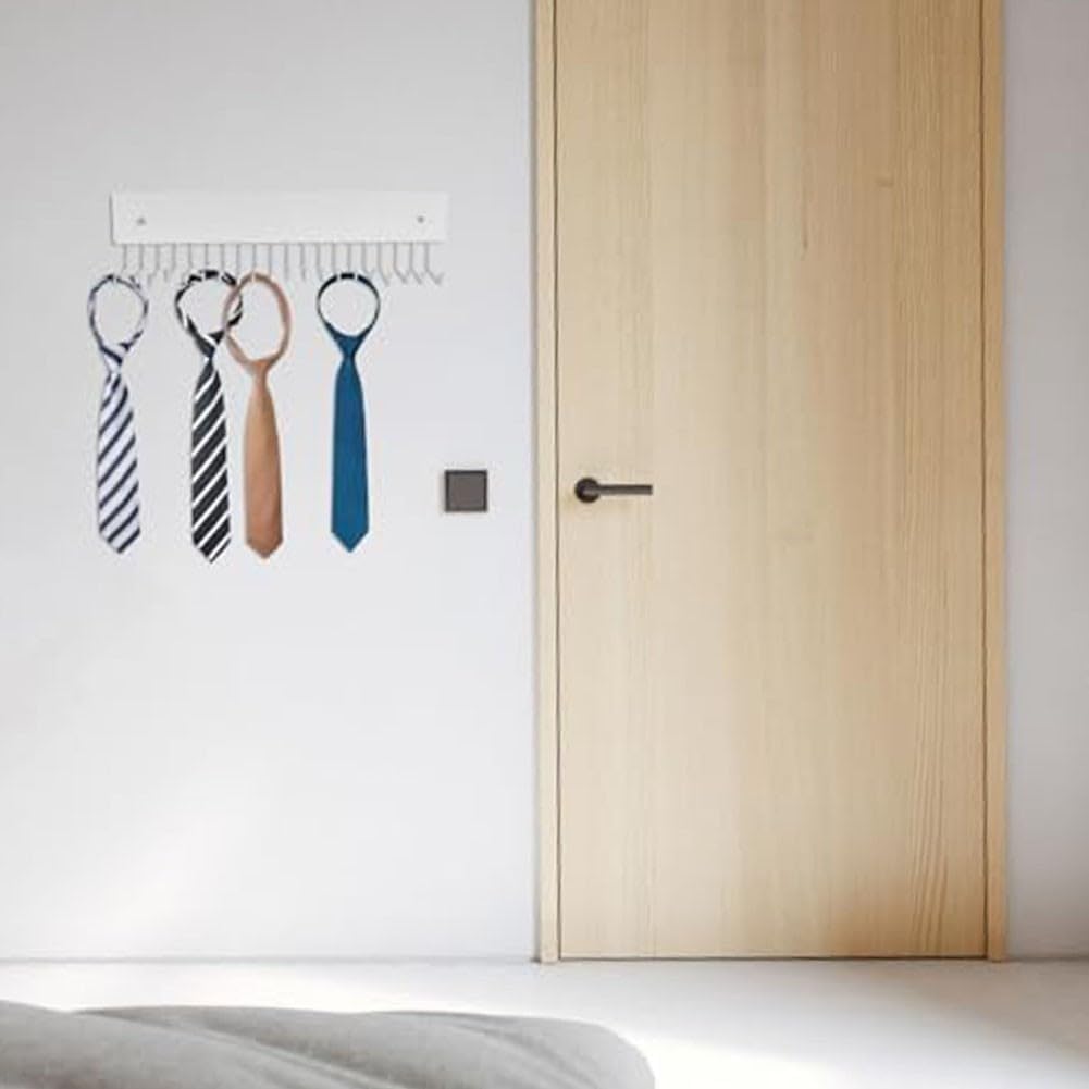  Cintre Mural Multifonctionnel Fabriqué En Bois De Hêtre Massif, Crochets De Rangement Robustes Pour Clés, Cravates, Accessoires, Organisateur Peu Encombrant Pour La Maison, Le Bureau