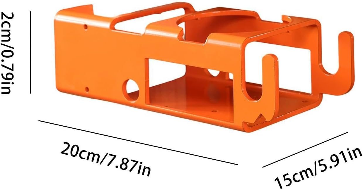  Job Rack, Heavy Duty Storage Bracket System With Utility Hook Organizer Unit Steel Frame Mounting Tool Station, Phone Slot Drink Holder Design, For Garage Workshop Construction Site Use
