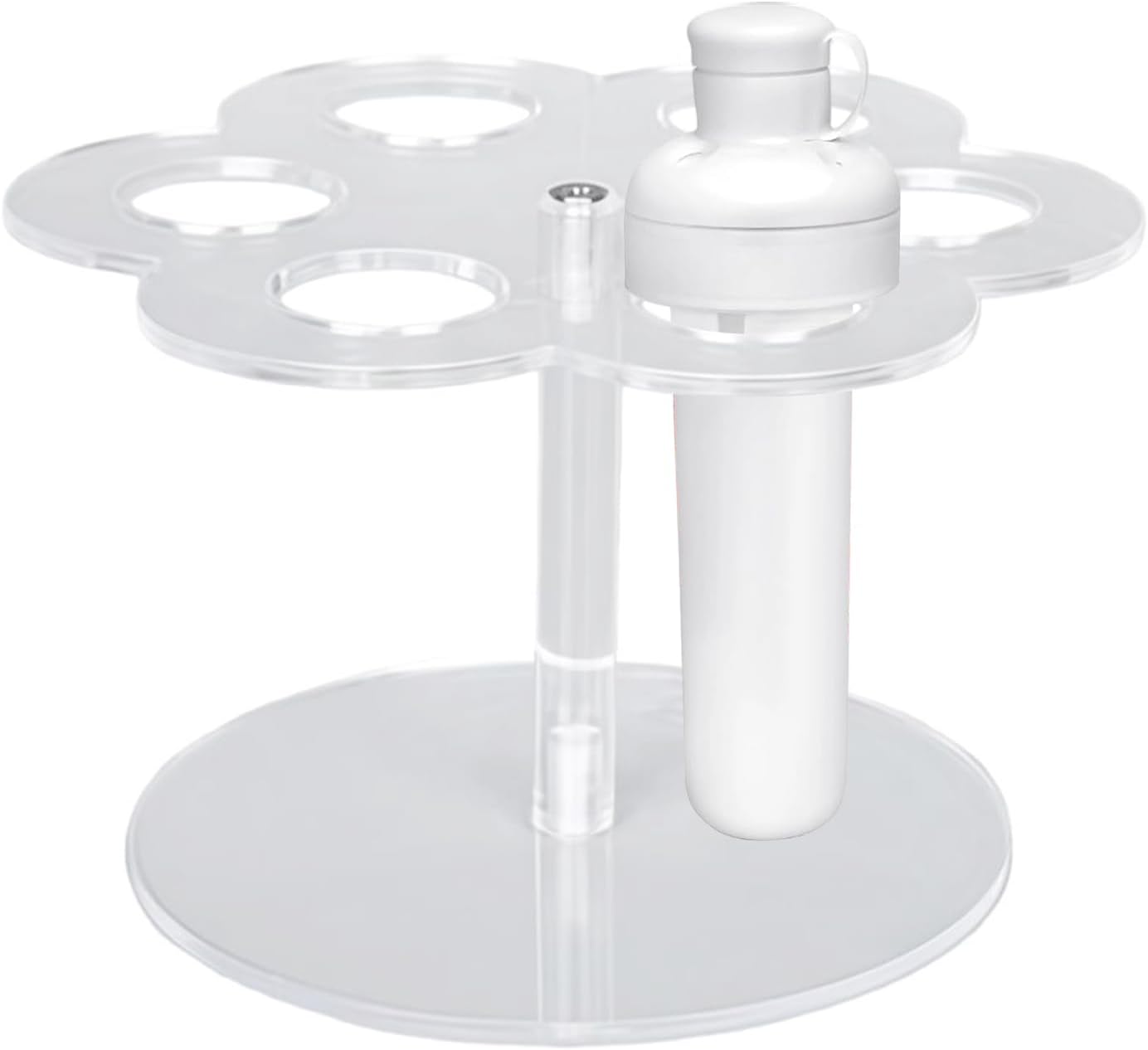  Étagère De Rangement Pour Cartouches | Étagère Transparente Peu Encombrante Avec 6 Trous | Support Antidérapant | Pour Bouteille D'eau, Déplacement, Maison, Cuisine, Bureau, Voiture, Bureau, Coin