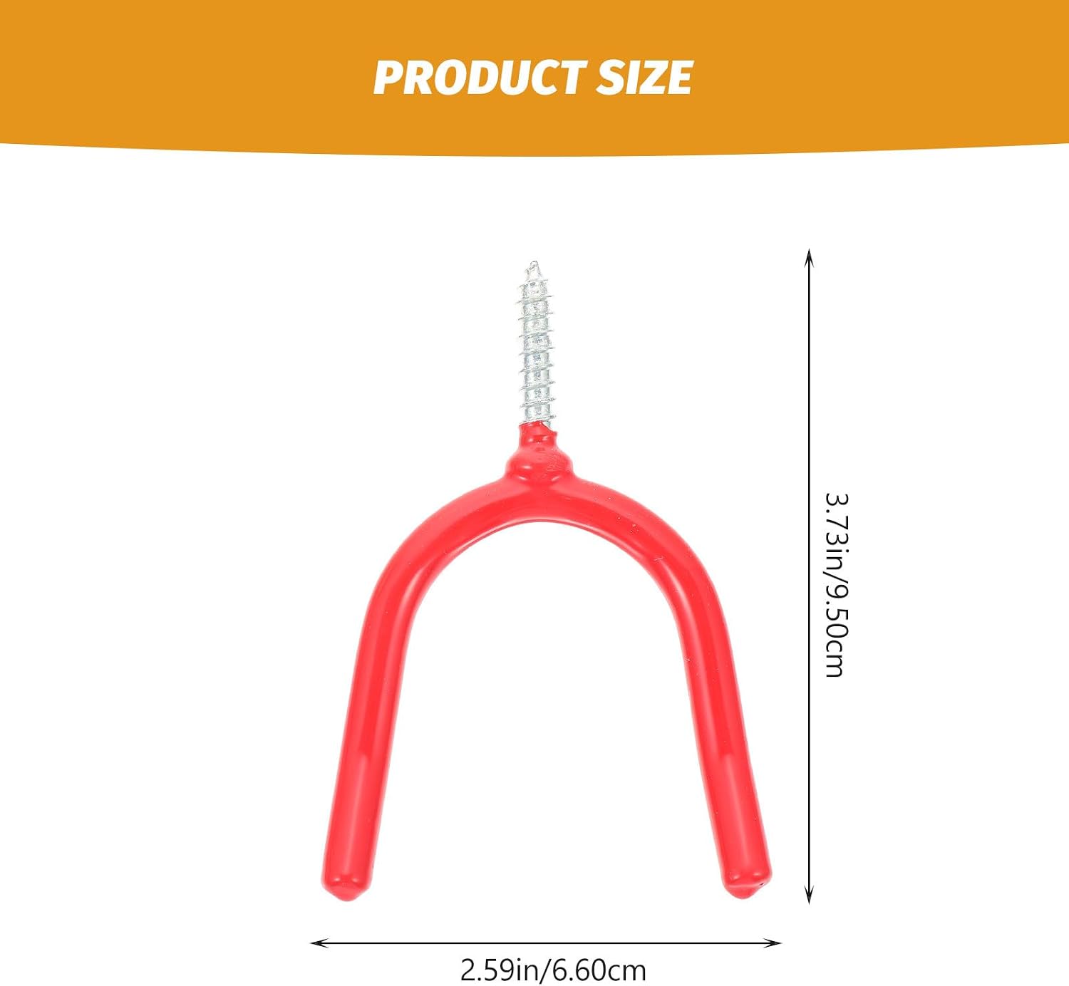  Ciieeo Crochets Multi-usages En Acier Revêtement Vinyle Rouge, Forme Y Double Crochet, Lot De 16 Pour Rangement Garage Et Porte-serpillière Robuste