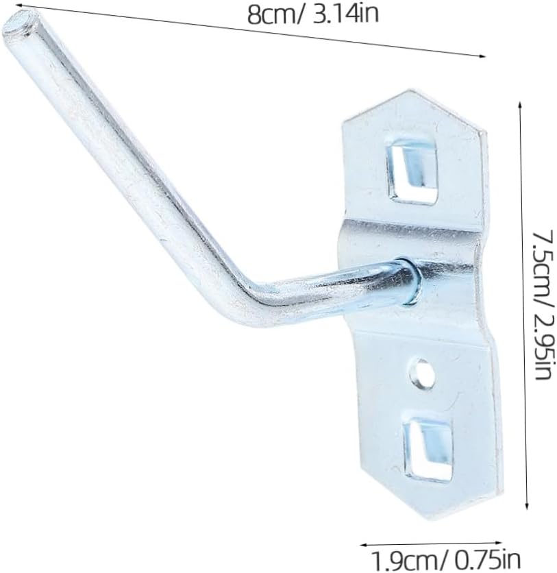  OUNONA 10pièces Crochets Muraux Robustes Pour Garage Supports De Rangement Pour Douilles Et Outils Crochets De Suspension Pour Panneaux Perforés