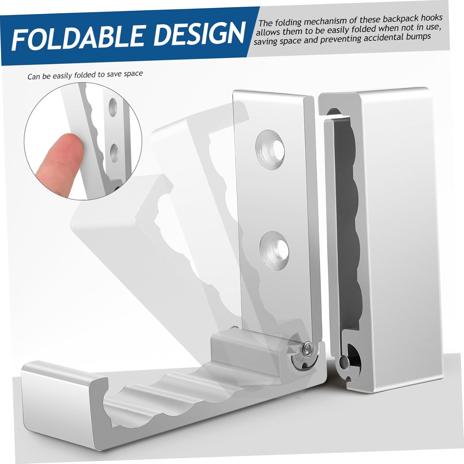  Ciieeo Lot De 6 Muraux Pliables Peu Encombrants Pour Cuisine À À Main Finition Argentée