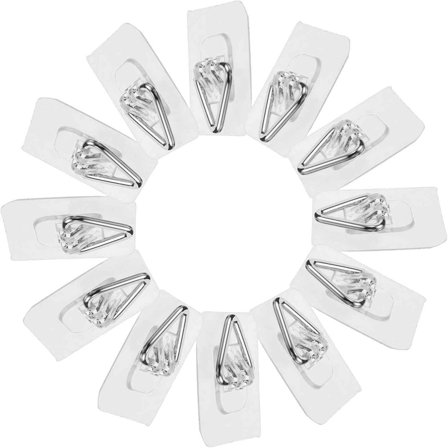  Ciieeo 20pièces Lot De Crochets Muraux Adhésifs Invisibles Pour Assiettes Supports Décoratifs Pvc Transparent Fixation Sans Perçage Pour Cadres Et Objets Légers