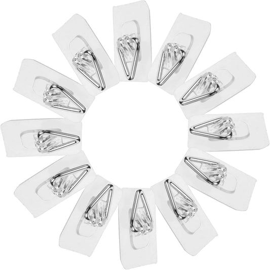  Ciieeo 20pièces Lot De Crochets Muraux Adhésifs Invisibles Pour Assiettes Supports Décoratifs Pvc Transparent Fixation Sans Perçage Pour Cadres Et Objets Légers