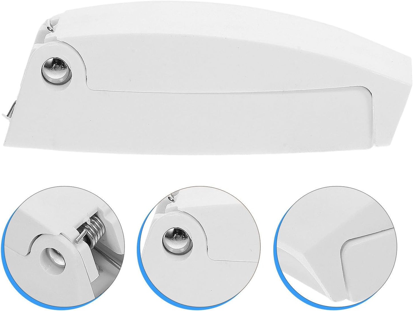  STOBAZA Loquet De Porte De Remorque Blanc En ABS, Crochet De Trappe De VR Pliable Et Caché, 2 Pièces, Crochet Pour Porte Latérale De Caravane Et Remorque