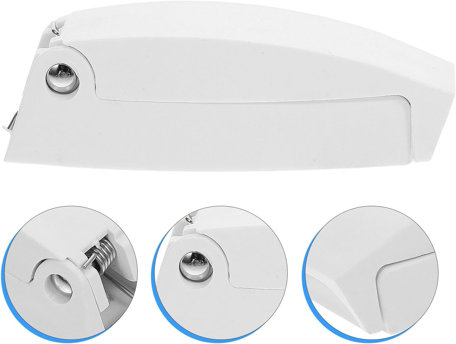  STOBAZA Loquet De Porte De Remorque Blanc En ABS, Crochet De Trappe De VR Pliable Et Caché, 2 Pièces, Crochet Pour Porte Latérale De Caravane Et Remorque
