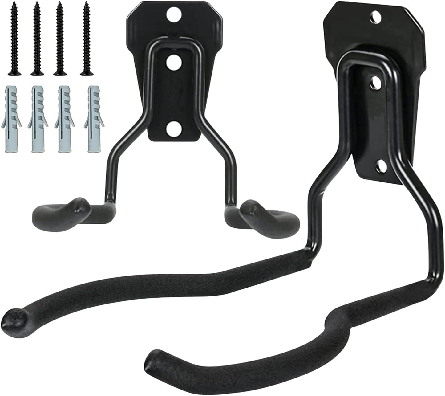  Générique Porte-Outils De Jardin Mural | Noir Antirouille,Jardin - Gain De Place Polyvalent Rangement Atelier Garage Maison Avec Crochets