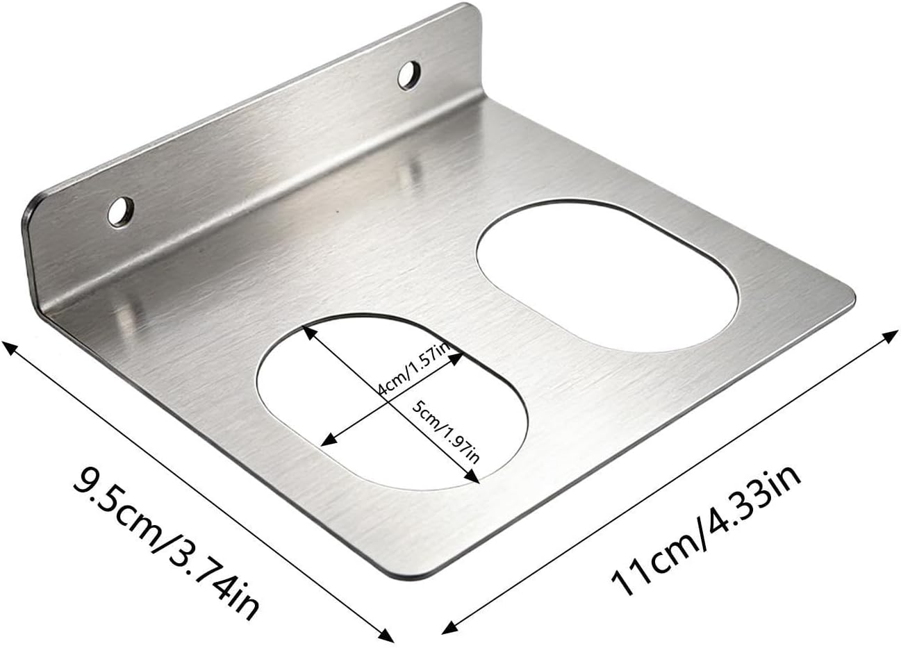 GENERIC Support De Rangement Mural Pour Outils | Organisateur à Double Fente En Acier Inoxydable,avec Vis Pour Outils Montage Mural - Pour Le Travail Du Bois Dans Le Garage Atelier Studio Et Aussi Dans Le