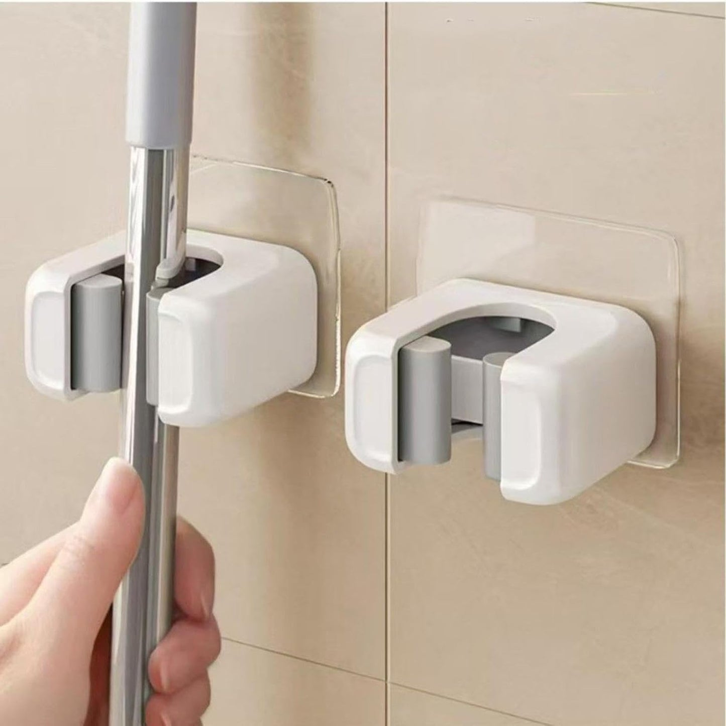 GENERIC Support Pour Balai Et Balai – 2 Pièces Sans Perçage, Support Utilitaire De Salle De Bain Pour Outils De Nettoyage | Pour Pelle à Poussière, Aspirateur, Gadgets Pour Maison, Bureau, Dortoir