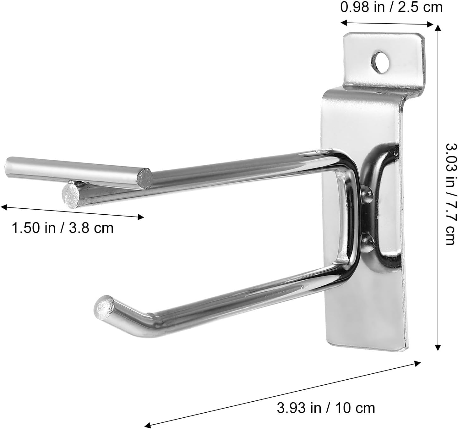  Healvian Crochets Métalliques Et Rangement D'outils Lourds Lot De 10 Lisse Pour Panneaux à Lattes Argenté Pour Garage