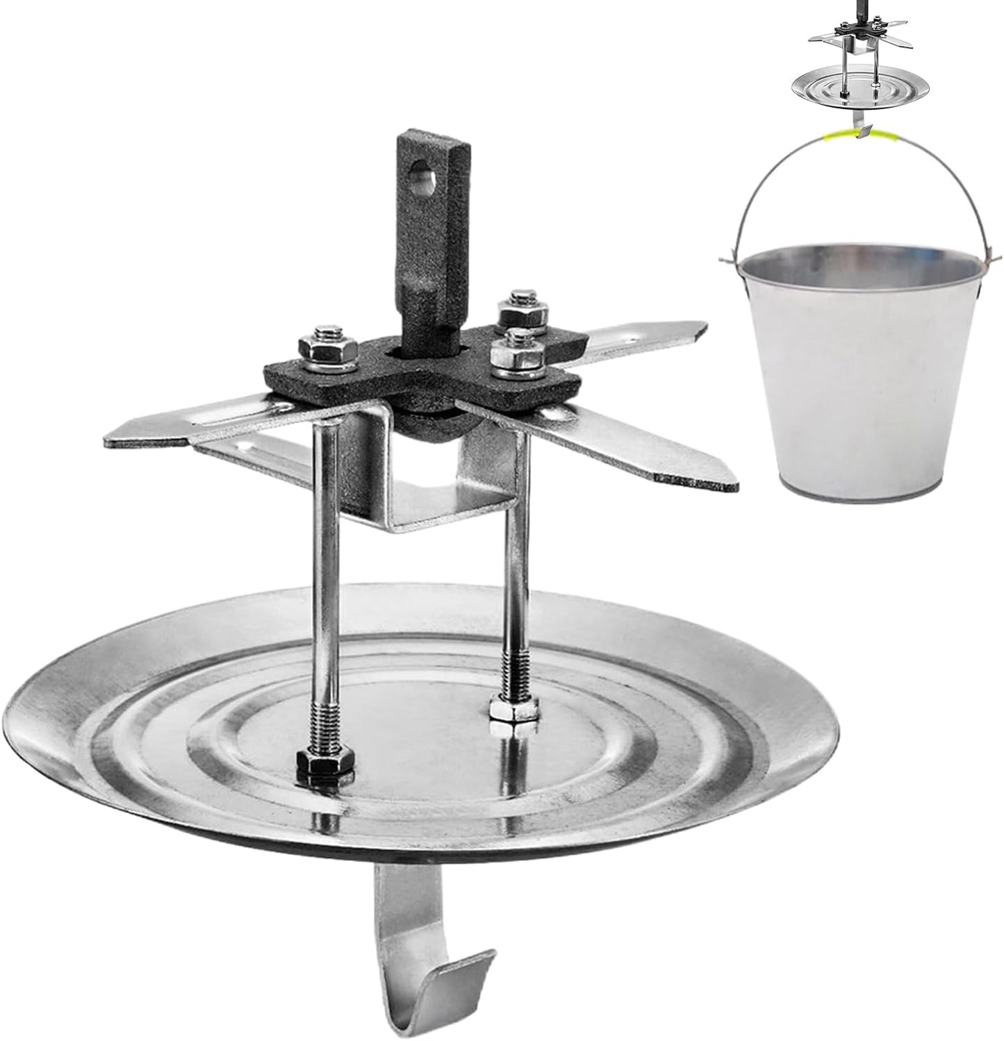 Generisch Crochet Pivotant Pour Charges - Avec Rotation - Pour Peinture De Four Et Pulvérisation, Revêtement En Poudre - Pour Bricolage, Garage, Projets De Déplacement D'objets