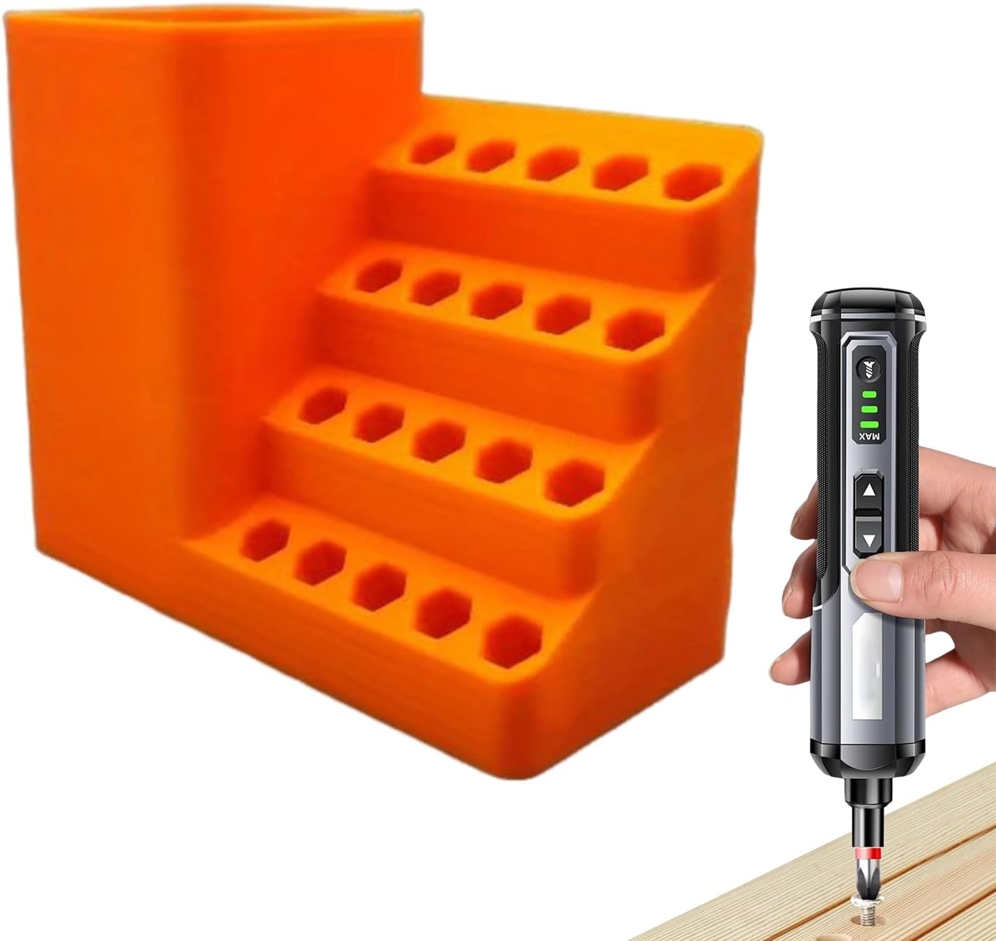 GENERIC Support De Rangement Pour Embouts De Tournevis De Précision, Support Antidérapant Pour Forets électriques, Solution De Rangement Adaptable, Pour Panneau Perforé, Atelier, Armoire, Abri De Jardin Et