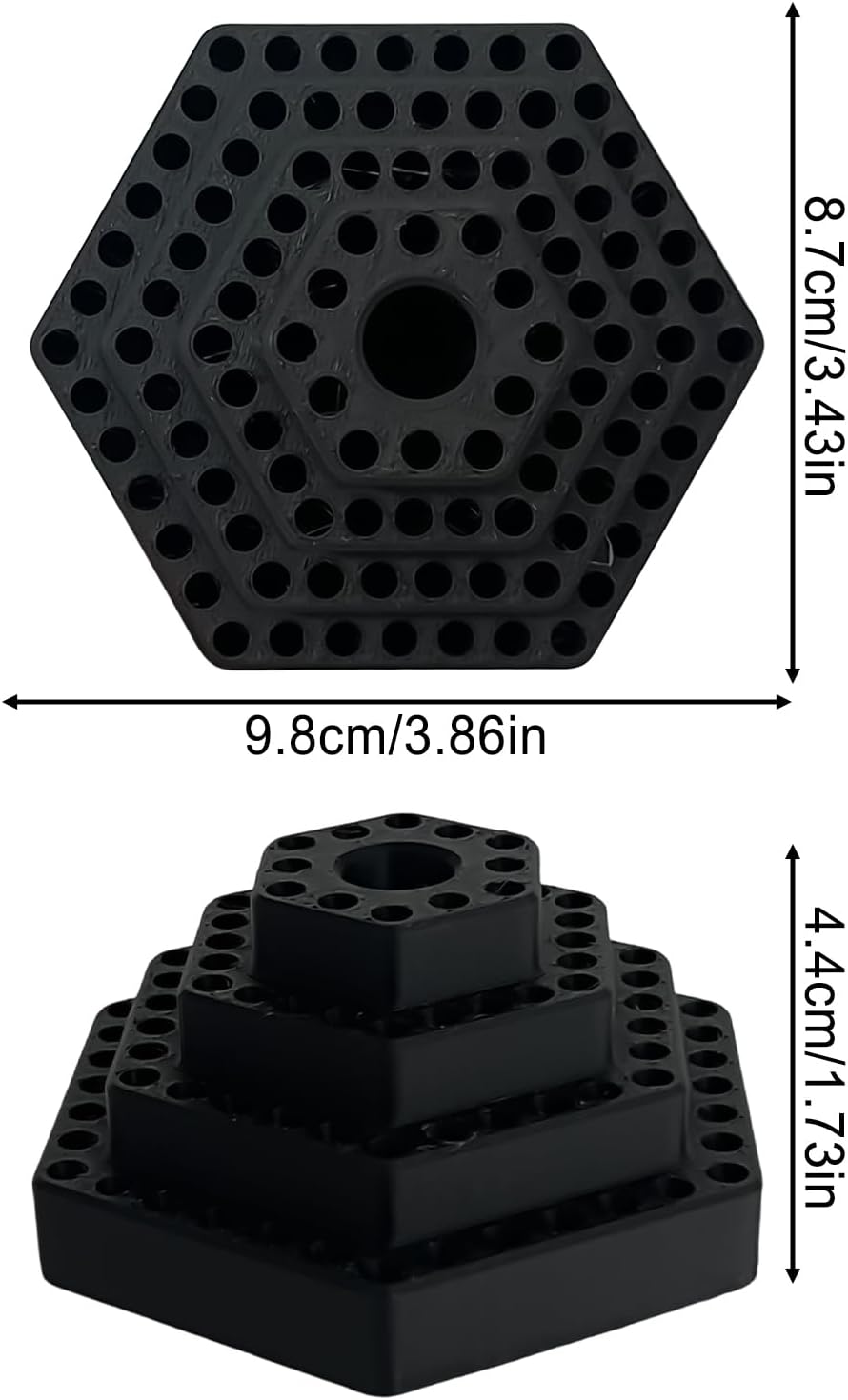  Générique Porte-Forets,Organisateur Pour Hexagonaux 4.8 Mm - Support D'de Vis | Pour Garage, Travail Du Bois, Outils Électriques, Construction, Placoplâtre, Charpentier, Maison