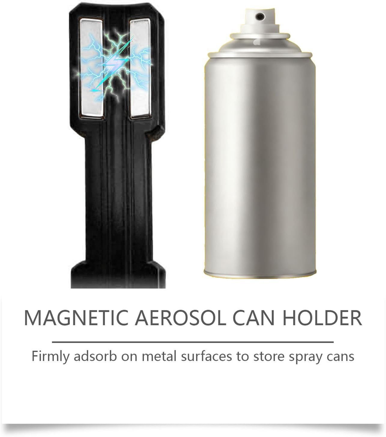  Generisch Organiseur Pour Bombes Aérosols - Étagère Murale Magnétique Pour Montage Mural Et Rangement - Support Mural Pour Bouteilles Pulvérisateurs Et Bouteilles - Pour La Maison, Le Garage