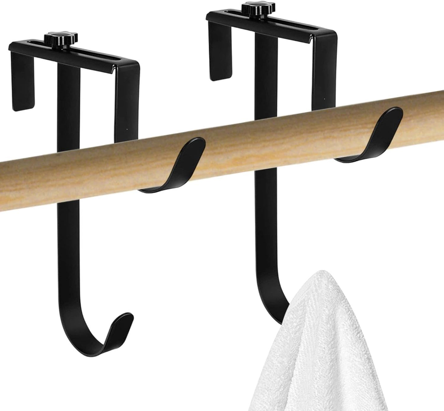  Crochets Pour Clôture De Piscine | 2 Supports Métalliques Robustes Réglables | Crochet Pour Perche De Piscine à 2 Niveaux,Pour Outils Tuyau Râteau Épuisette Brosse Écumoire Serviettes Balustrade