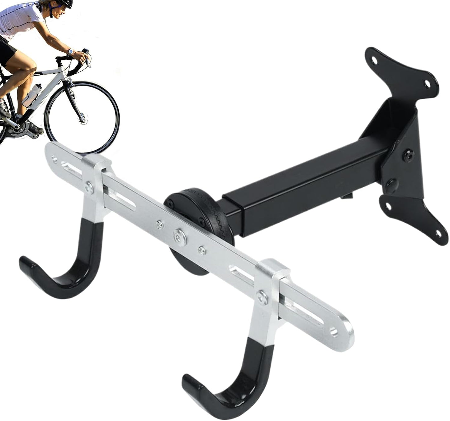  Support Vélo Mur | Support Horizontal Pour Vélo | Organisateur Porte-Manteau Réglable Robuste Pour Atelier Exposition Rangement Intérieur Organisation Et Gain De Place à La