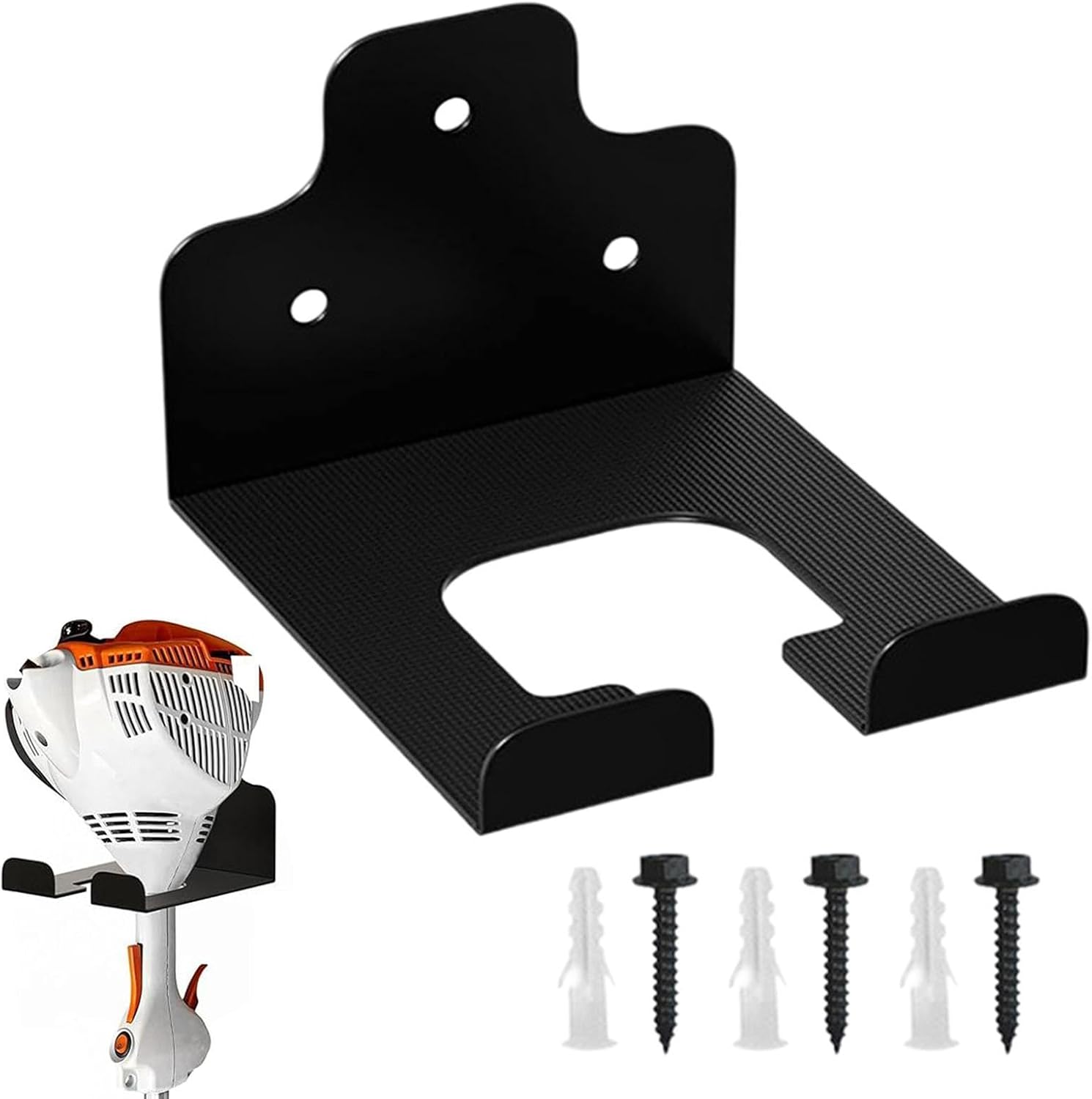 GENERIC Support Pour Débroussailleuse | Support En Acier Inoxydable Pour économiser De L'espace – Support De Rangement Pour Outils De Jardin – Pour Pelle, Râteau, Serpillère, Perceuse, Câble, équipement