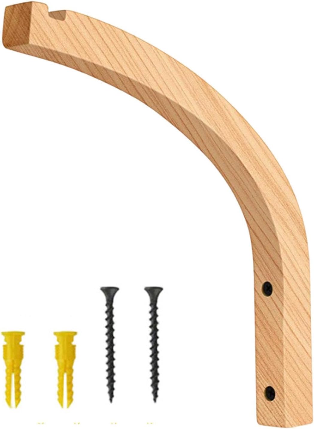 GENERIC Crochet Pour Plantes En Bois, Support Mural, 24 X 21 Cm, Support De Pot Antidérapant Avec Support Robuste, Cadre En Bois, Support De Plante Suspendu Avec Style Naturel, Décoration De Jardin Pour
