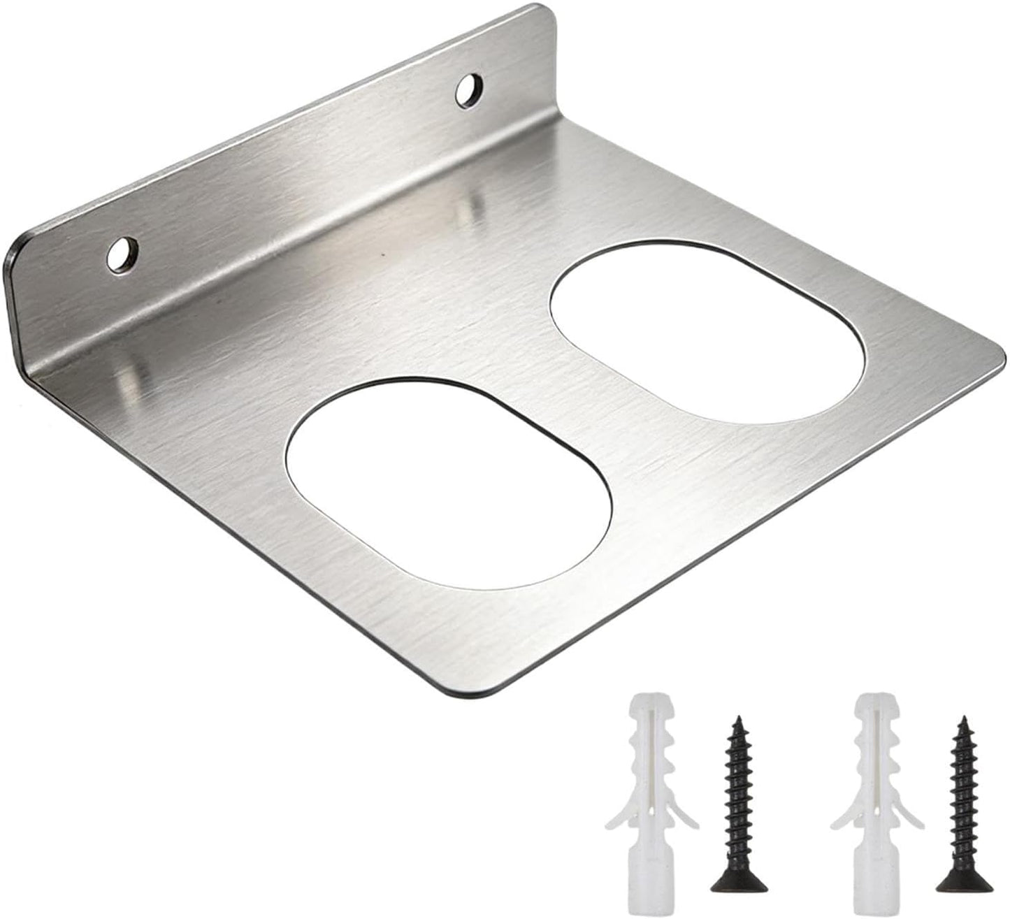 GENERIC Support De Rangement Mural Pour Outils | Organisateur à Double Fente En Acier Inoxydable,avec Vis Pour Outils Montage Mural - Pour Le Travail Du Bois Dans Le Garage Atelier Studio Et Aussi Dans Le