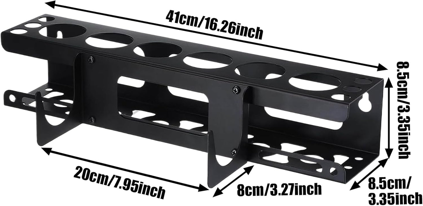 GENERIC Organiseur Mural Adhésif - Support De Tube - Maintien Sûr - Utilisation Polyvalente - Compatible Avec Les Installations - Tenue Sûre - Construction Durable - Résistant à La Rouille - Rangement