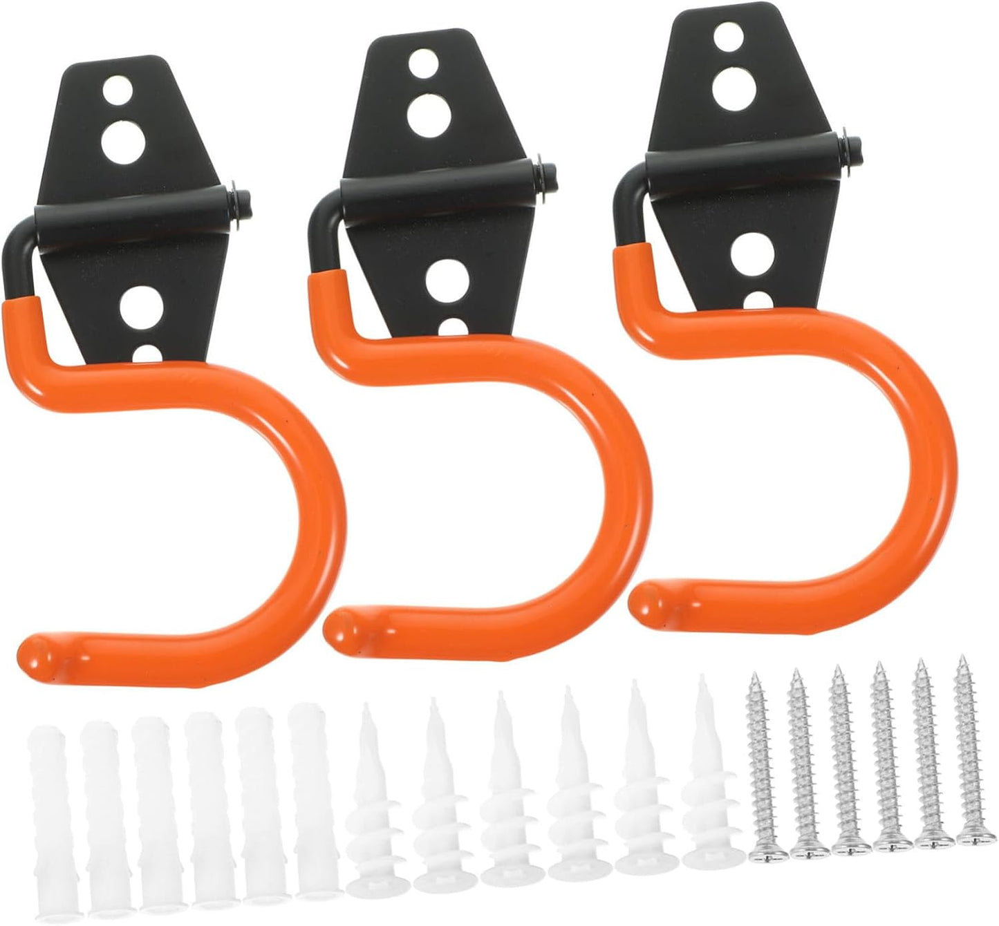  Gatuida Organisateur Outils De Jardin Mural En Fer 3pcs Crochets Robustes Épaissis Pour Garage, Facile à Installer, Support Mural Pour Pelles Et Balais