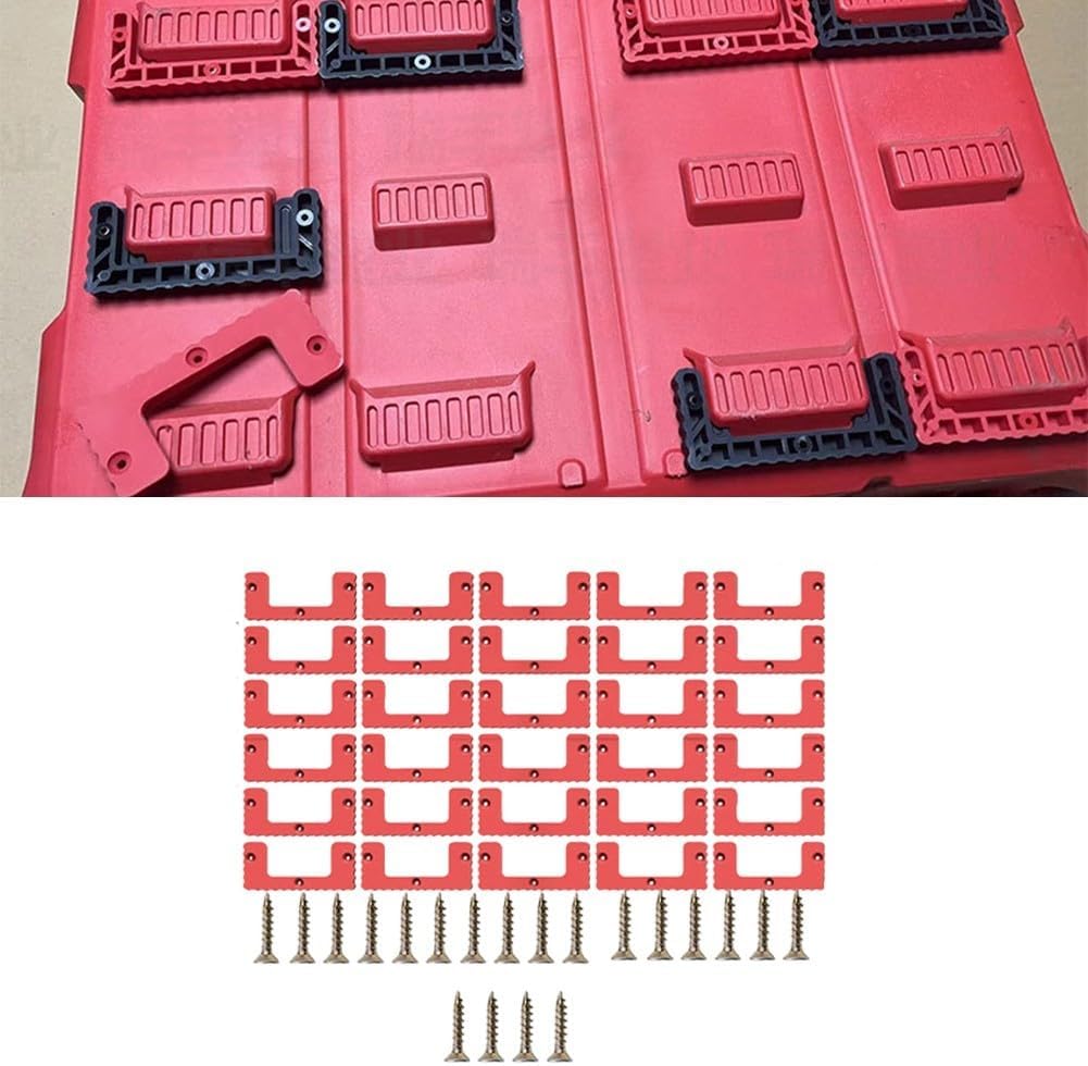  Lot De 8/12/16/20 Crampons De Montage Pour Système PACKOUT - Supports Muraux En ABS Pour Boîtes à Outils, Garage, Atelier, Camion, Solution D'organisation (20 Pièces)