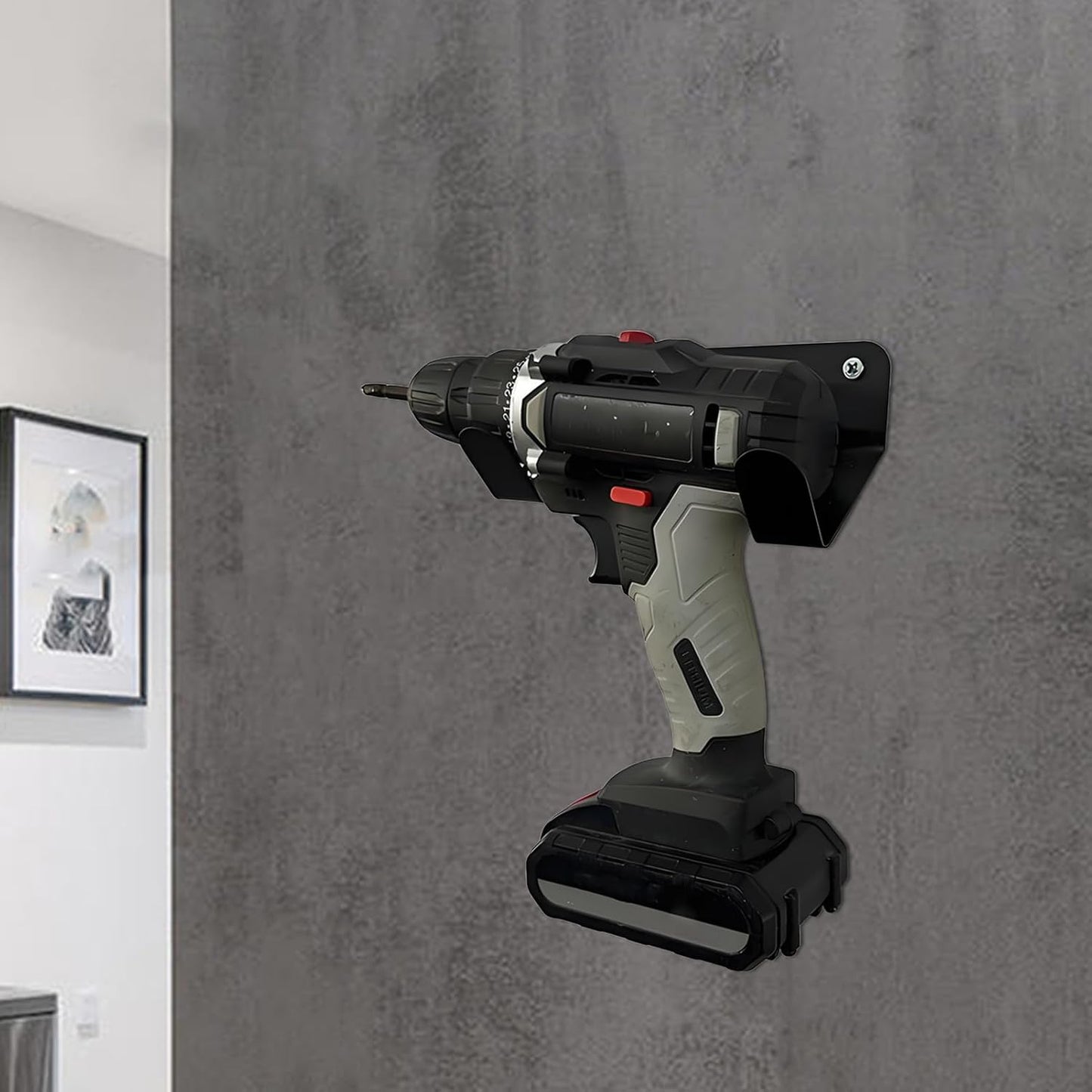  Générique Porte-Perceuse Mural | Organisateur Outils Sans Fil Pour Mur,Étagère Utilitaire Robuste Pour Garage, Maison, Atelier, Remise, Camion De Service, Garage De Réparation Auto