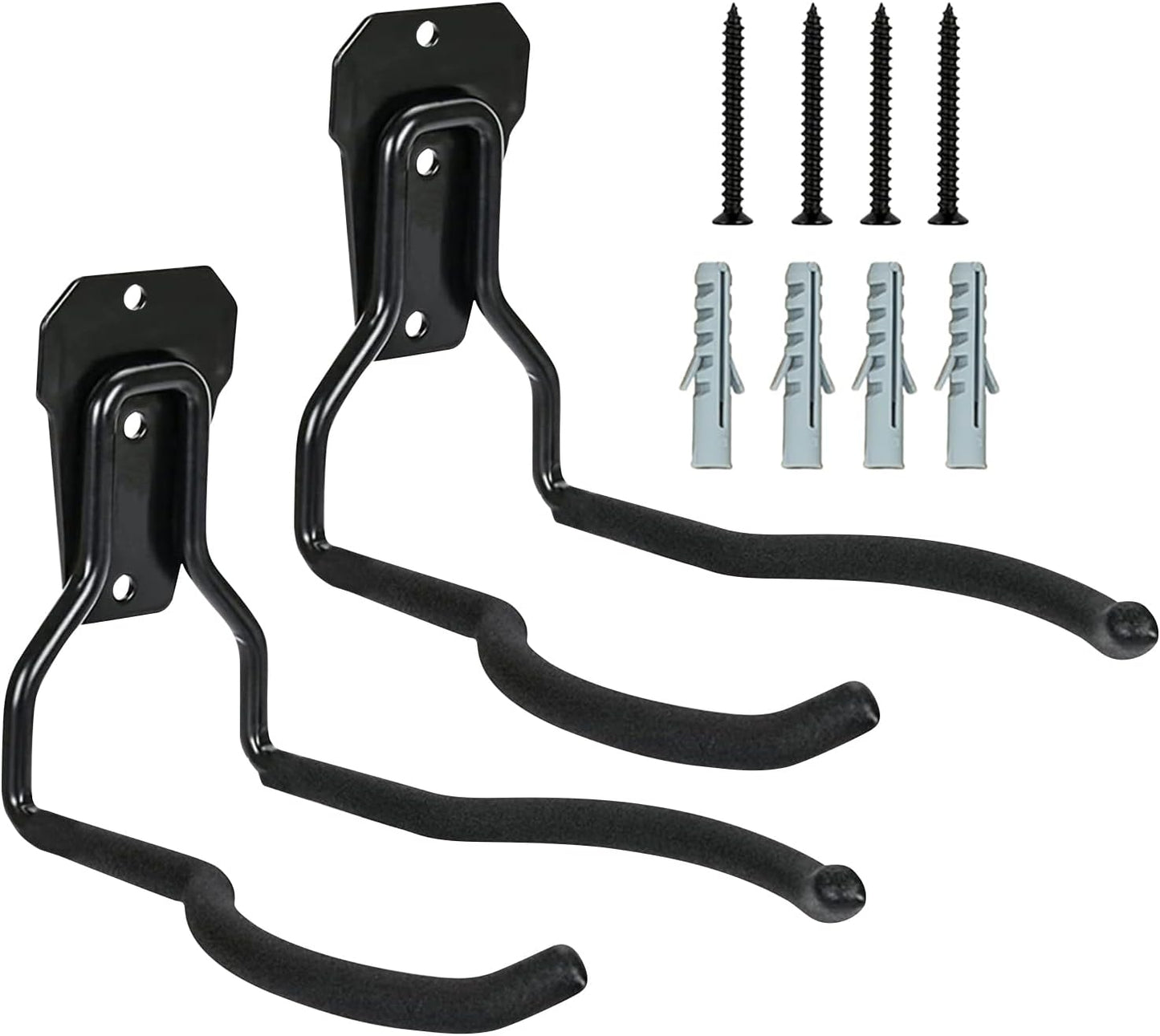  Générique Porte-Outils De Jardin Mural | Noir Antirouille,Jardin - Gain De Place Polyvalent Rangement Atelier Garage Maison Avec Crochets