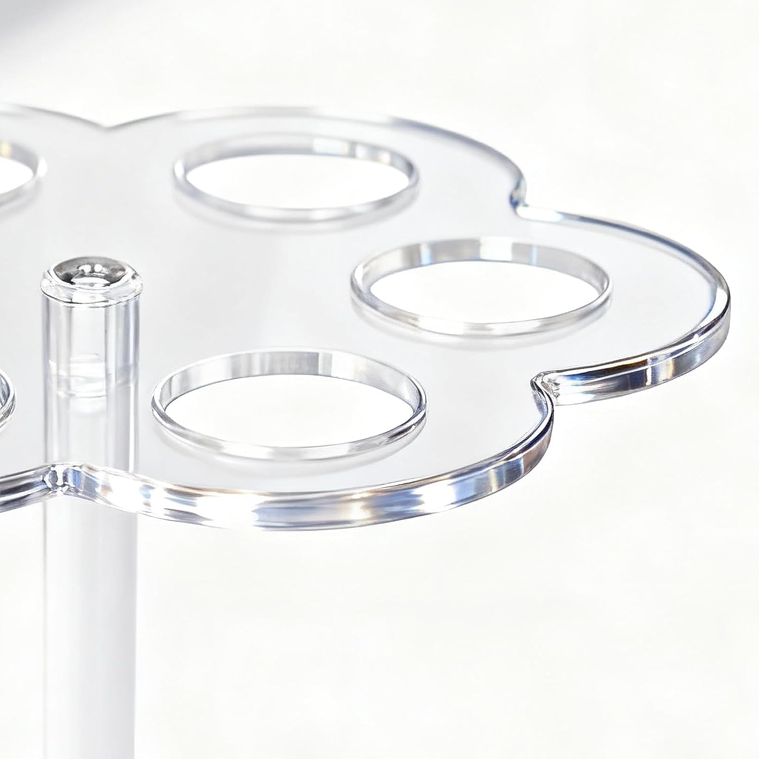  Étagère De Rangement Pour Cartouches | Étagère Transparente Peu Encombrante Avec 6 Trous | Support Antidérapant | Pour Bouteille D'eau, Déplacement, Maison, Cuisine, Bureau, Voiture, Bureau, Coin