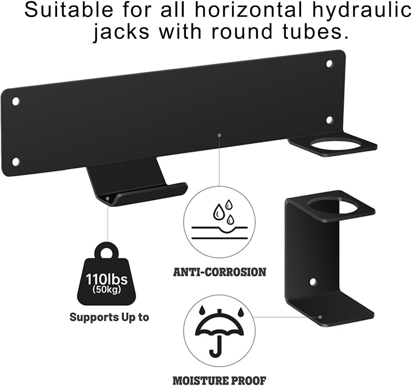  Crochet De Rack Hydraulique Métallique Construction Robuste Accessoire Portable Organisateurs De Garage Portable Space Efficient Atelier Hook