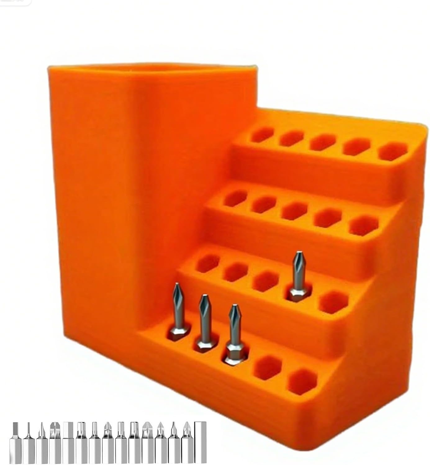 GENERIC Support De Rangement Pour Embouts De Tournevis De Précision, Support Antidérapant Pour Forets électriques, Solution De Rangement Adaptable, Pour Panneau Perforé, Atelier, Armoire, Abri De Jardin Et
