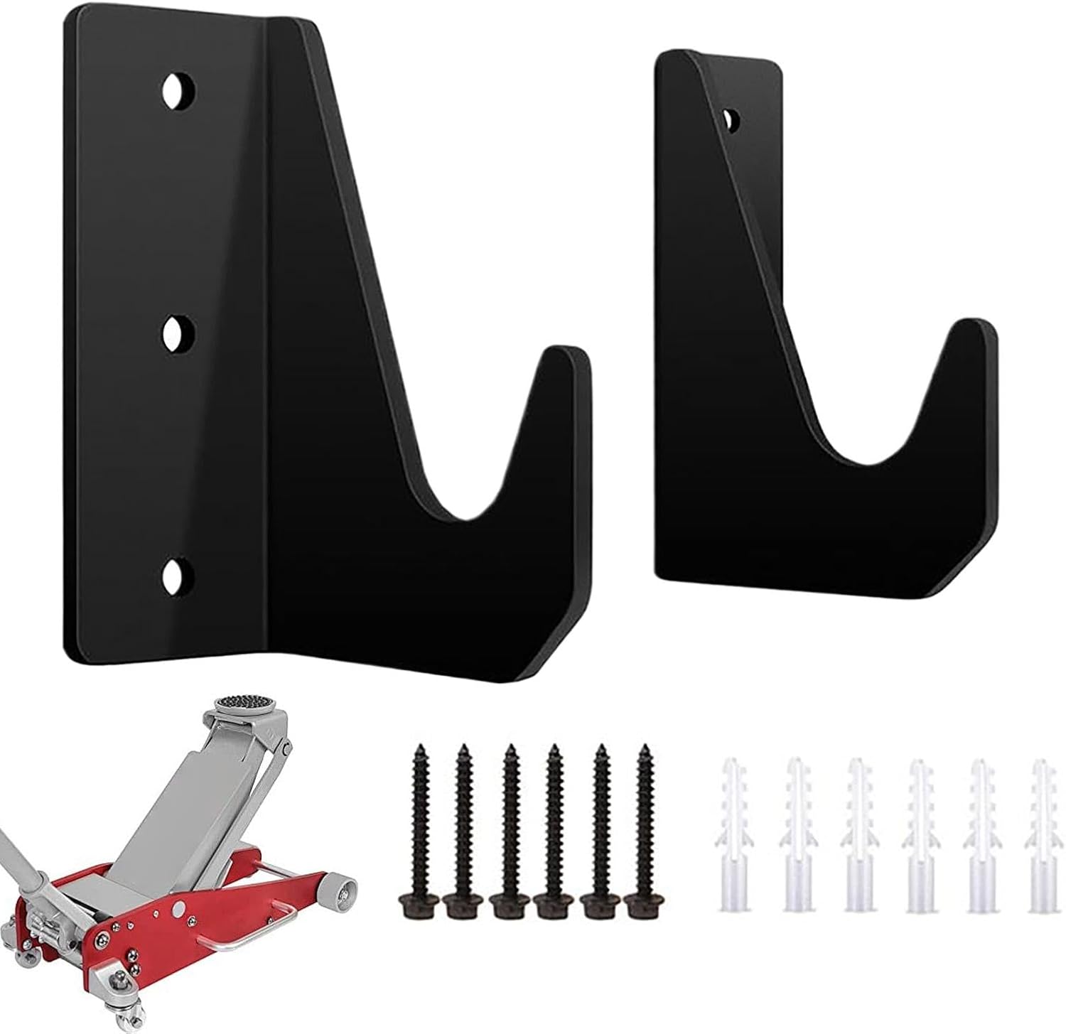  Support Mural Pour Cric, Support De Rangement Robuste, Support De Cric Hydraulique, Supports Peu Encombrants, 11,8 X 4,5 Cm, Organisateur De Garage De Qualité, Idéal Pour Les Magasins Automobiles Et